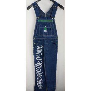 Liberty Blue Denim Overalls with Green and White Details